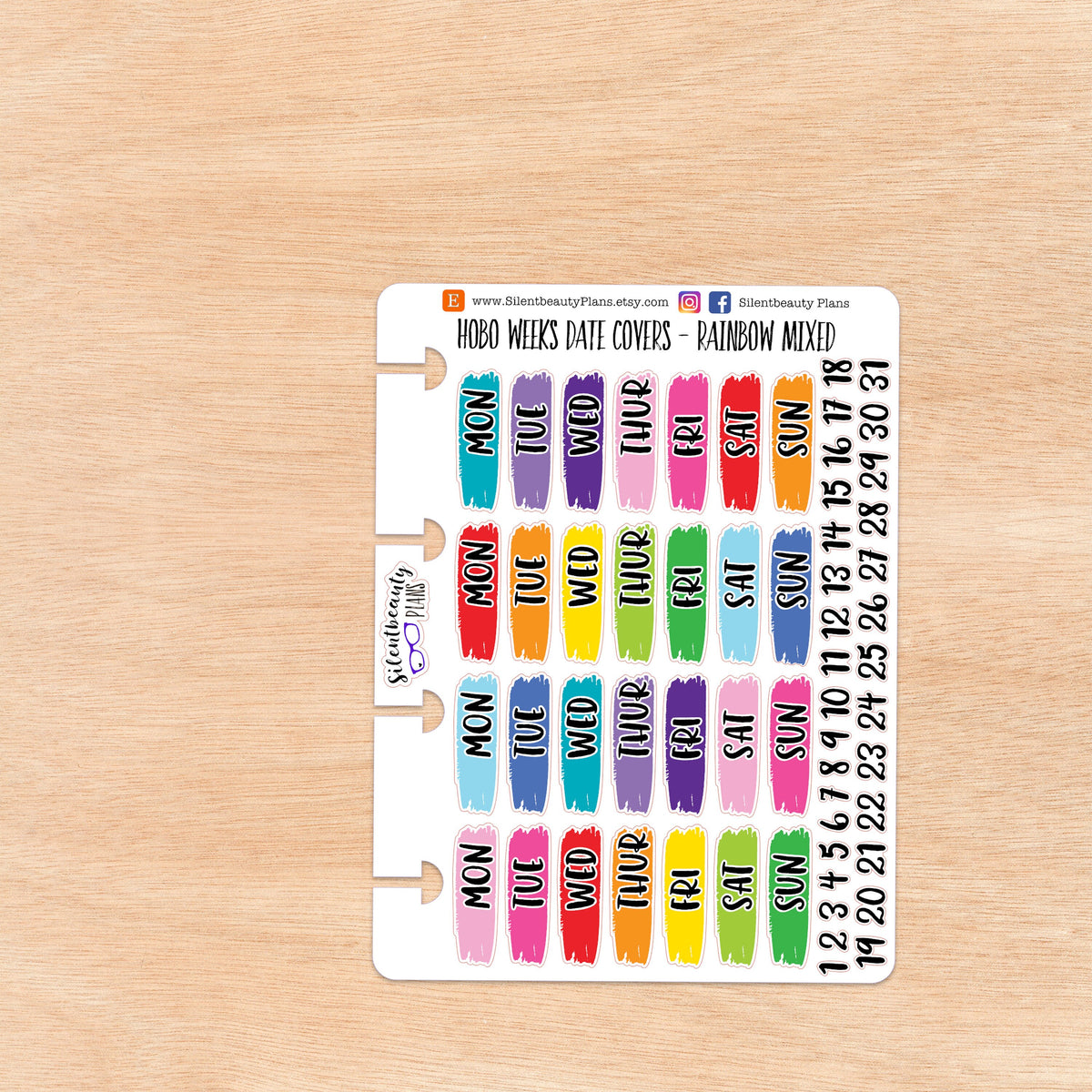 Hobo Weeks Rainbow Date Covers | 4 Options