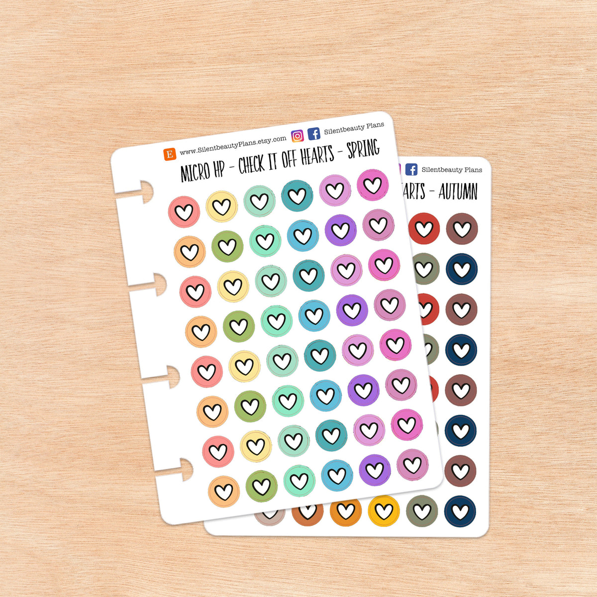 Heart Check it Off Stickers | 4 Options | Micro Disc