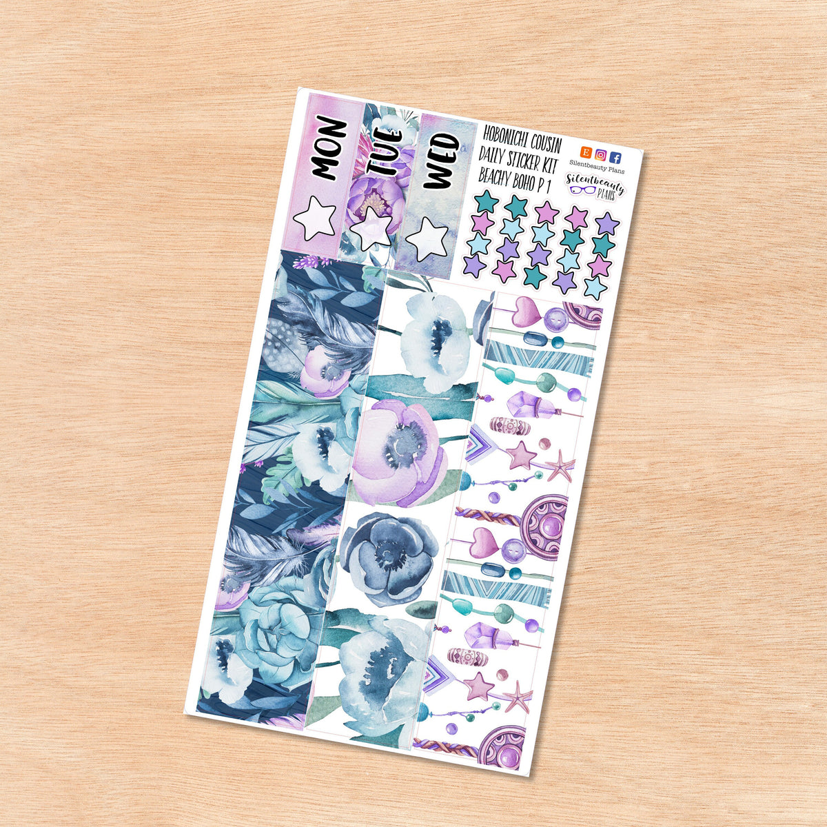 Beachy Boho Bloom  | Hobonichi Cousin | Daily