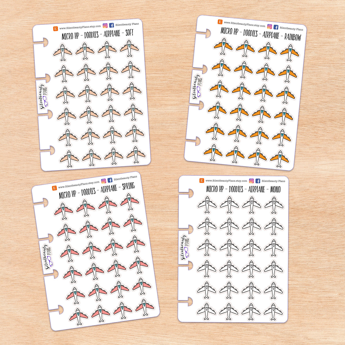 Doodle Airplane - Flight | 4 Colour Options | Micro Disc
