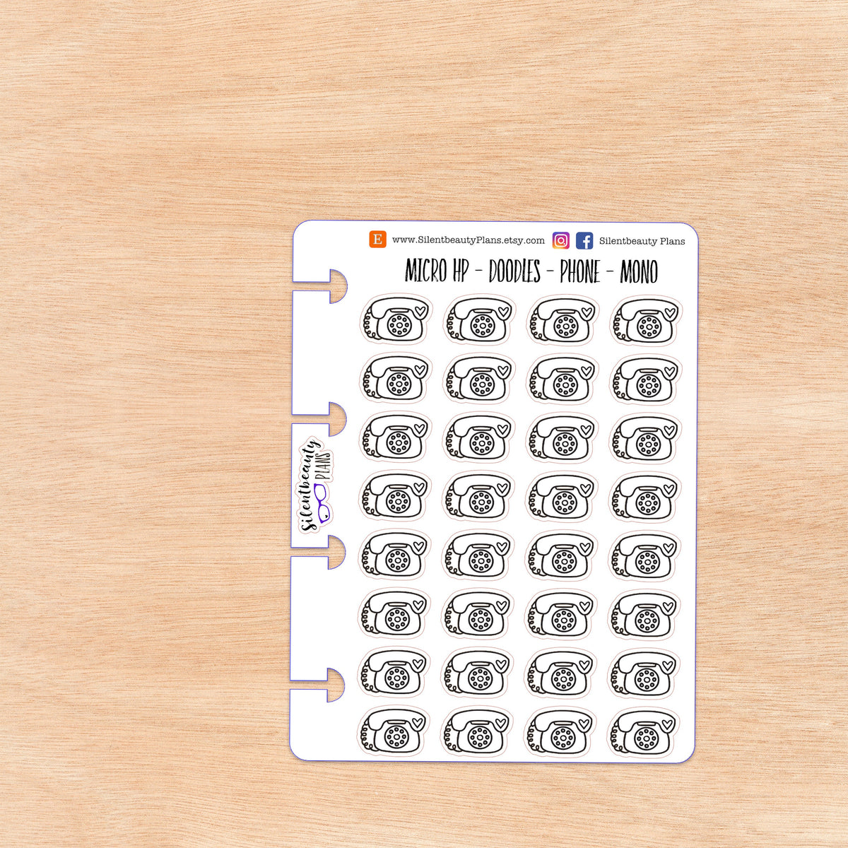 Doodle Phone - Landline | 4 Colour Options | Micro Disc