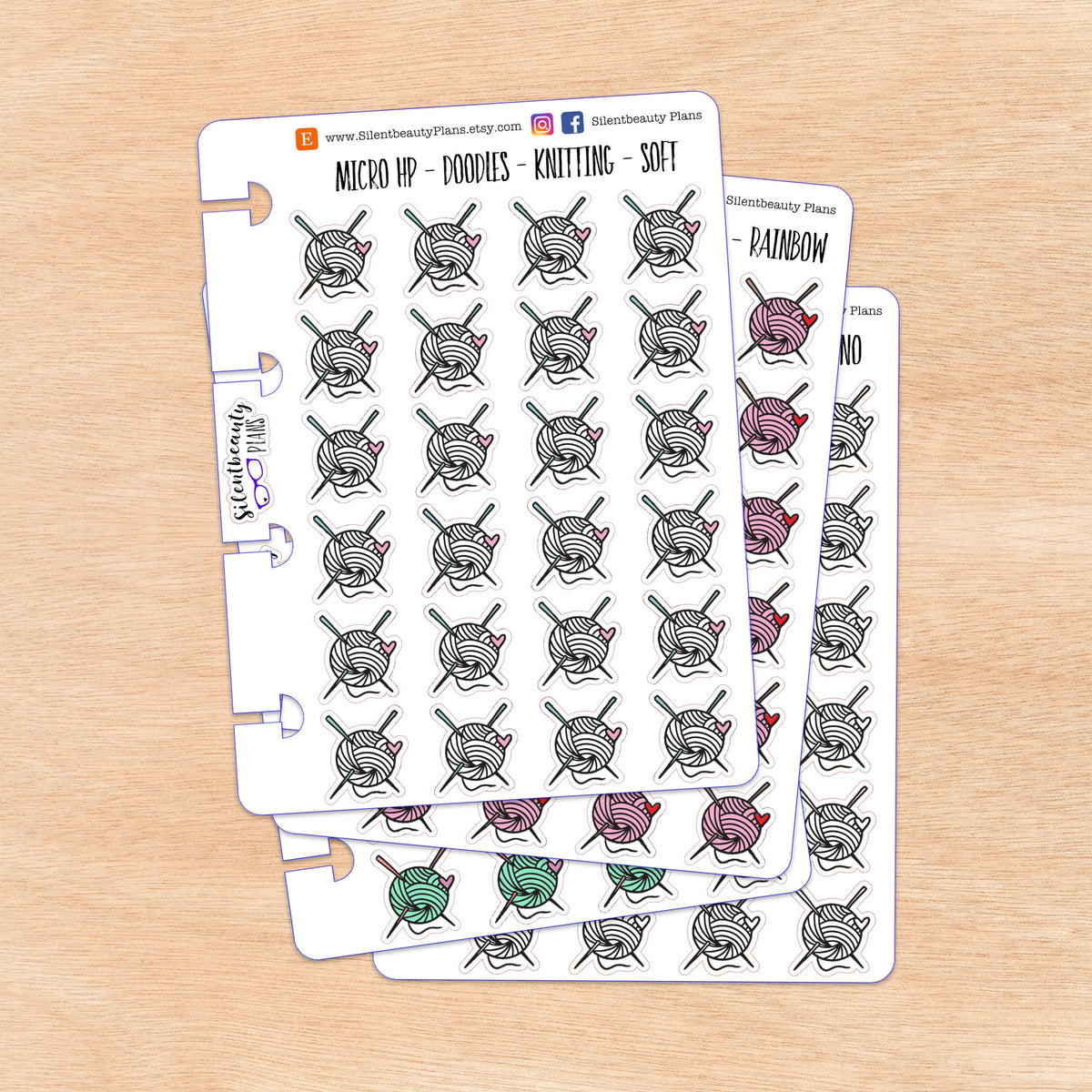 Doodle Knitting | 4 Colour Options | Micro Disc