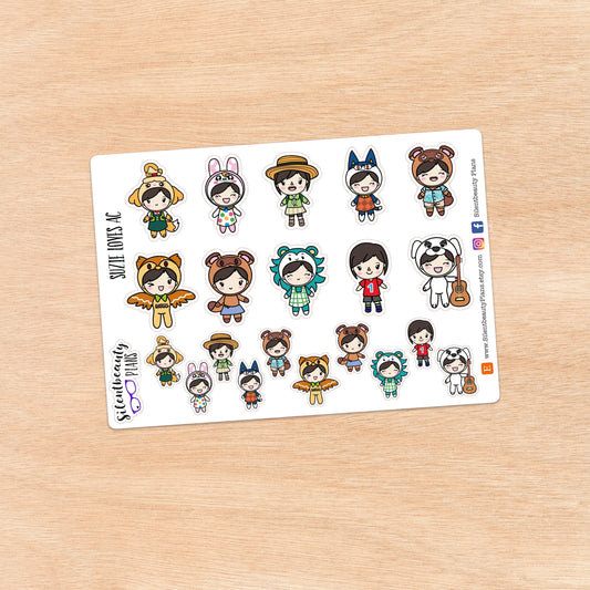 Suzie loves AC - Cute Girl Stickers