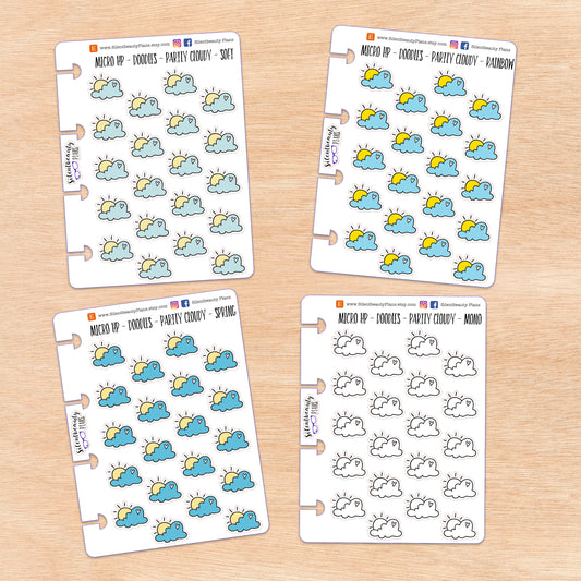 Doodle Partly Cloudy - Partly Sunny | 4 Colour Options | Micro Disc