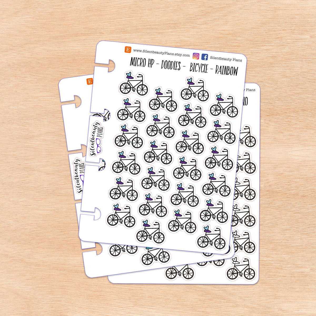 Doodle Bicycle | 4 Colour Options | Micro Disc