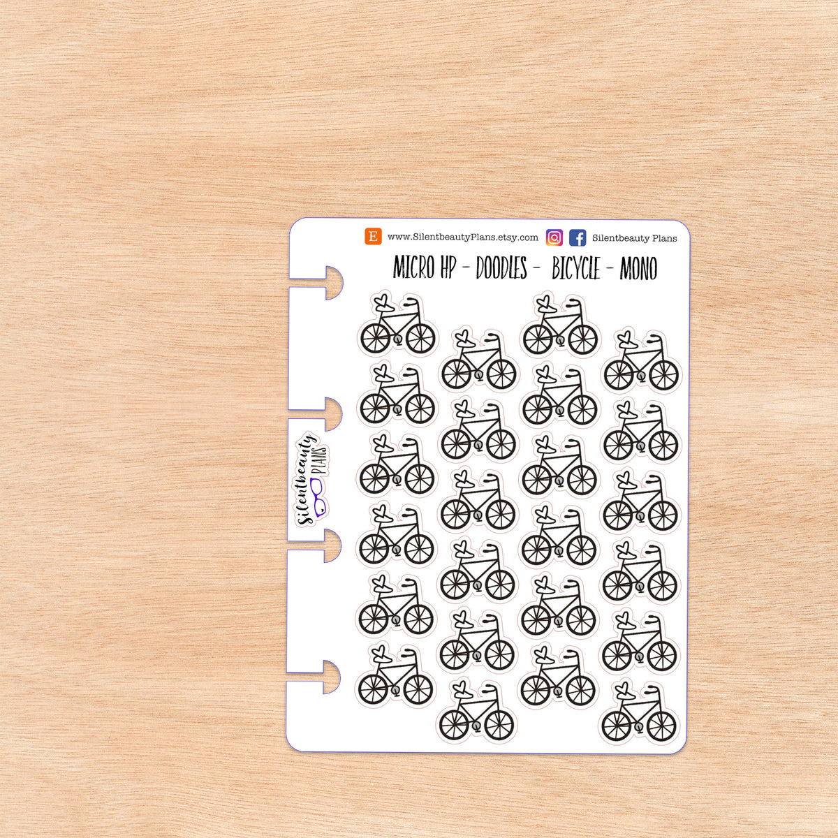 Doodle Bicycle | 4 Colour Options | Micro Disc