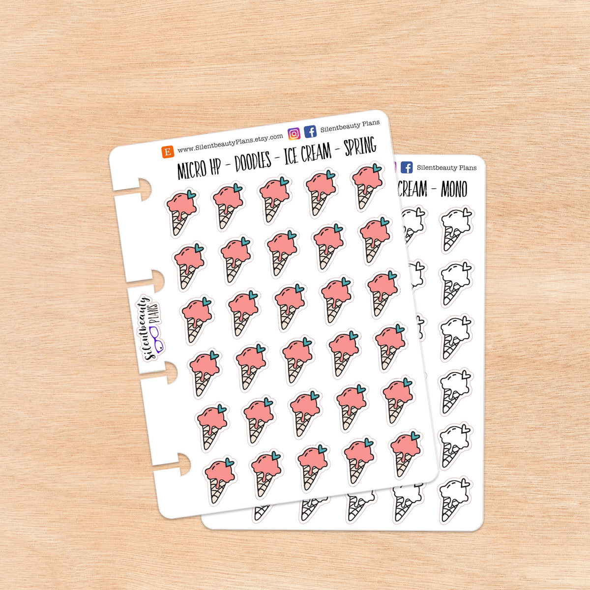 Doodle Ice Cream | 4 Colour Options | Micro Disc
