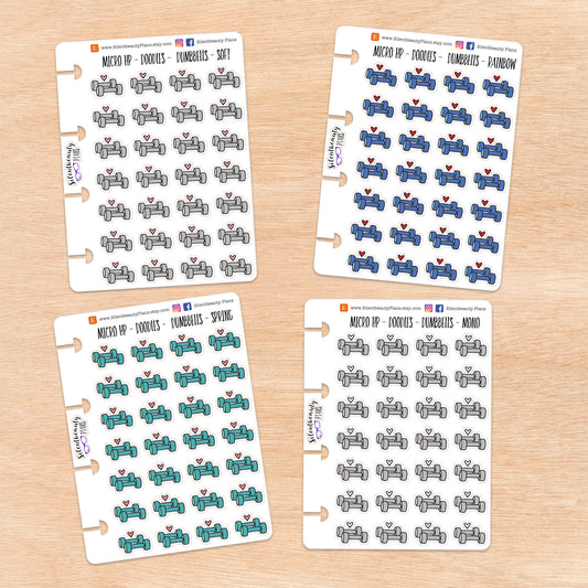 Doodle Dumbbells | 4 Colour Options | Micro Disc