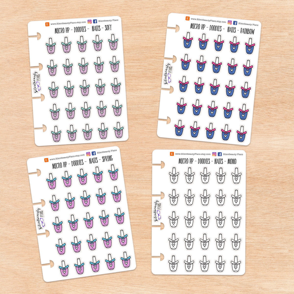 Doodle Nail Polish | 4 Colour Options | Micro Disc