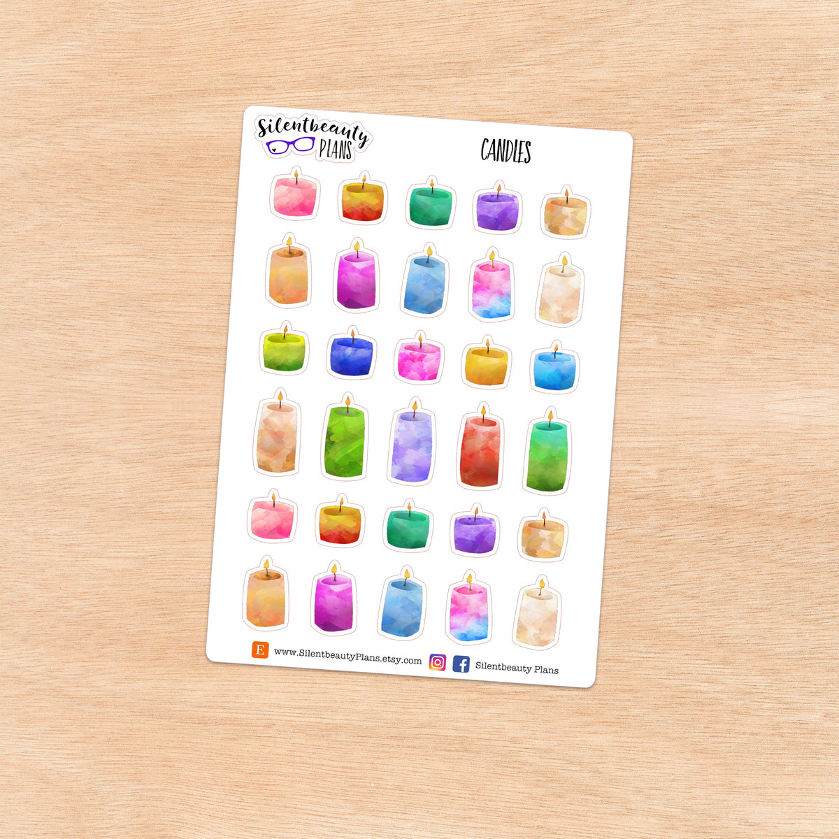 Cozy Candle Stickers | 2 Sizes