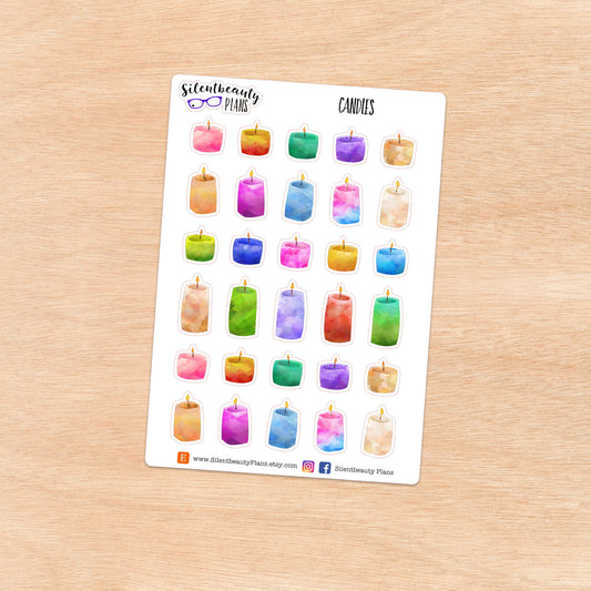 Cozy Candle Stickers | 2 Sizes