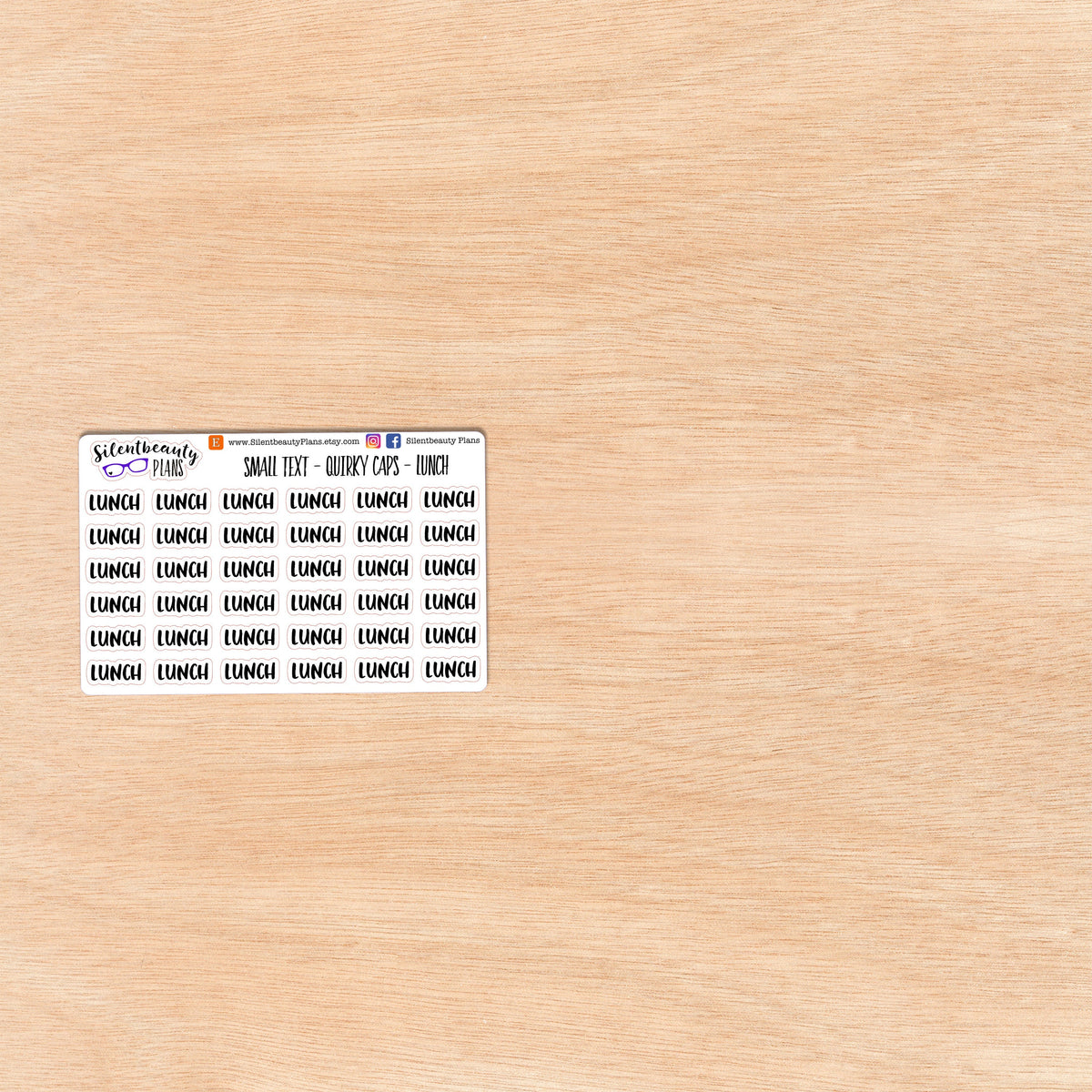 Tiny Text - L - Words & Phrases  - Quirky Caps - Script Stickers