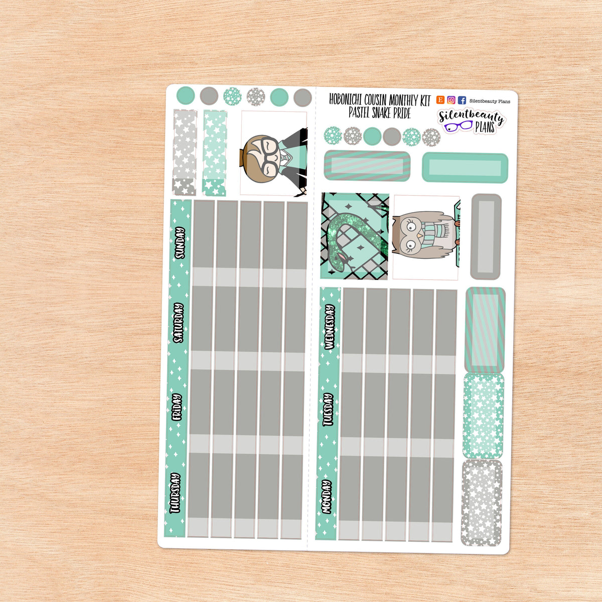 Pastel Snake Pride | Hobonichi Cousin