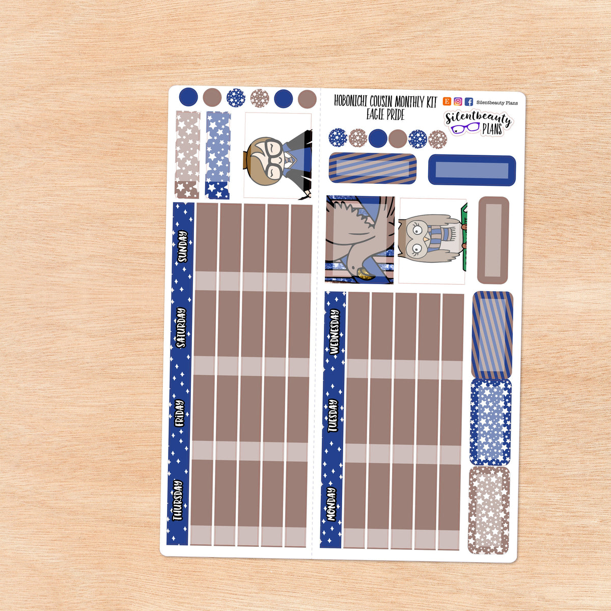 Eagle Pride | Hobonichi Cousin | Monthly