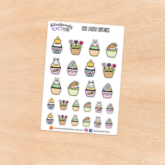 Easter Cupcakes | Decorated Cup Cake Stickers