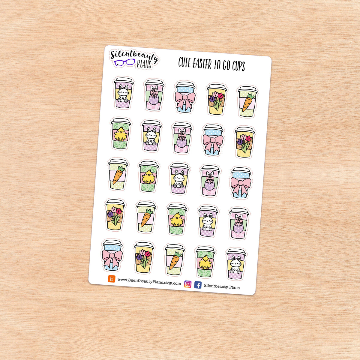 Easter To Go Cups - Floral Coffee, Tea, Hot Chocolate