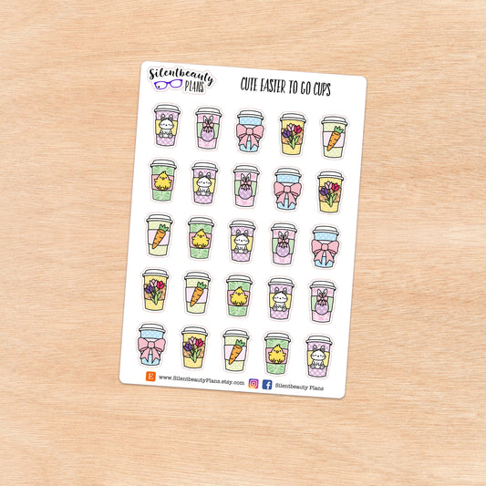 Easter To Go Cups - Floral Coffee, Tea, Hot Chocolate