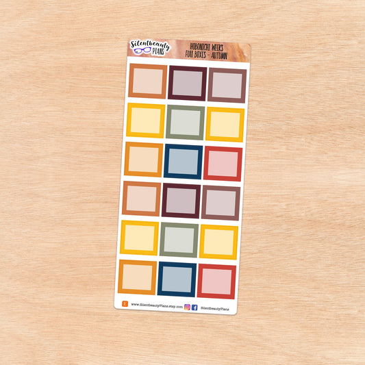 Full Boxes | 6 Colour Options | Hobonichi Weeks, Planner Stickers, UK