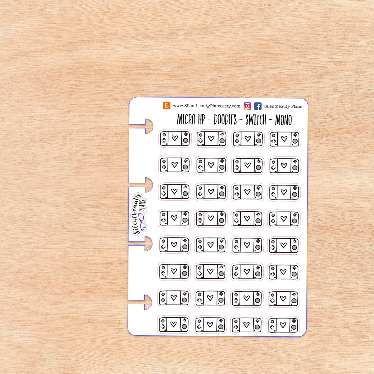 Doodle Switch Stickers | 4 Colour Options | Micro Disc