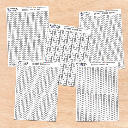 A5 Daily Checklist Sticker Sheet - 5 Options