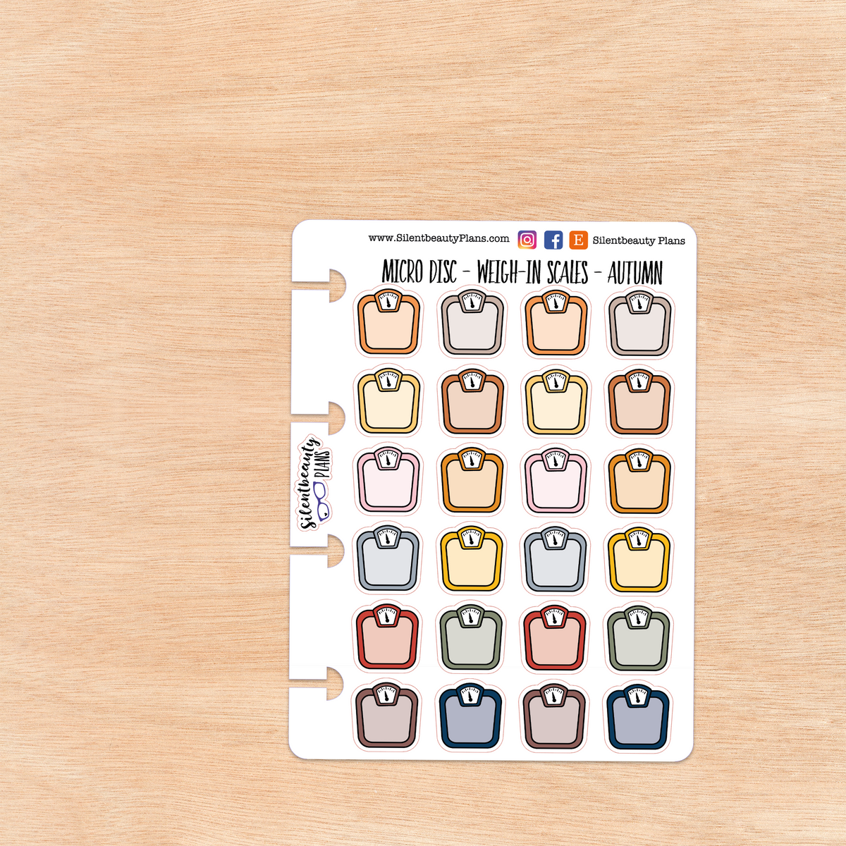 Scale Icon Stickers | 2 Sizes | 4 Colour Options