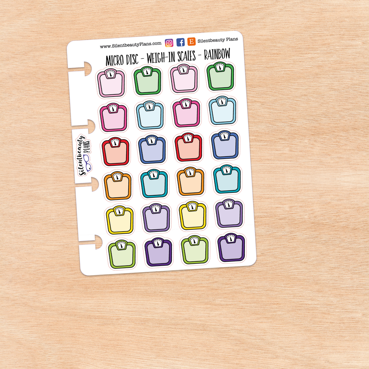 Scale Icon Stickers | 2 Sizes | 4 Colour Options