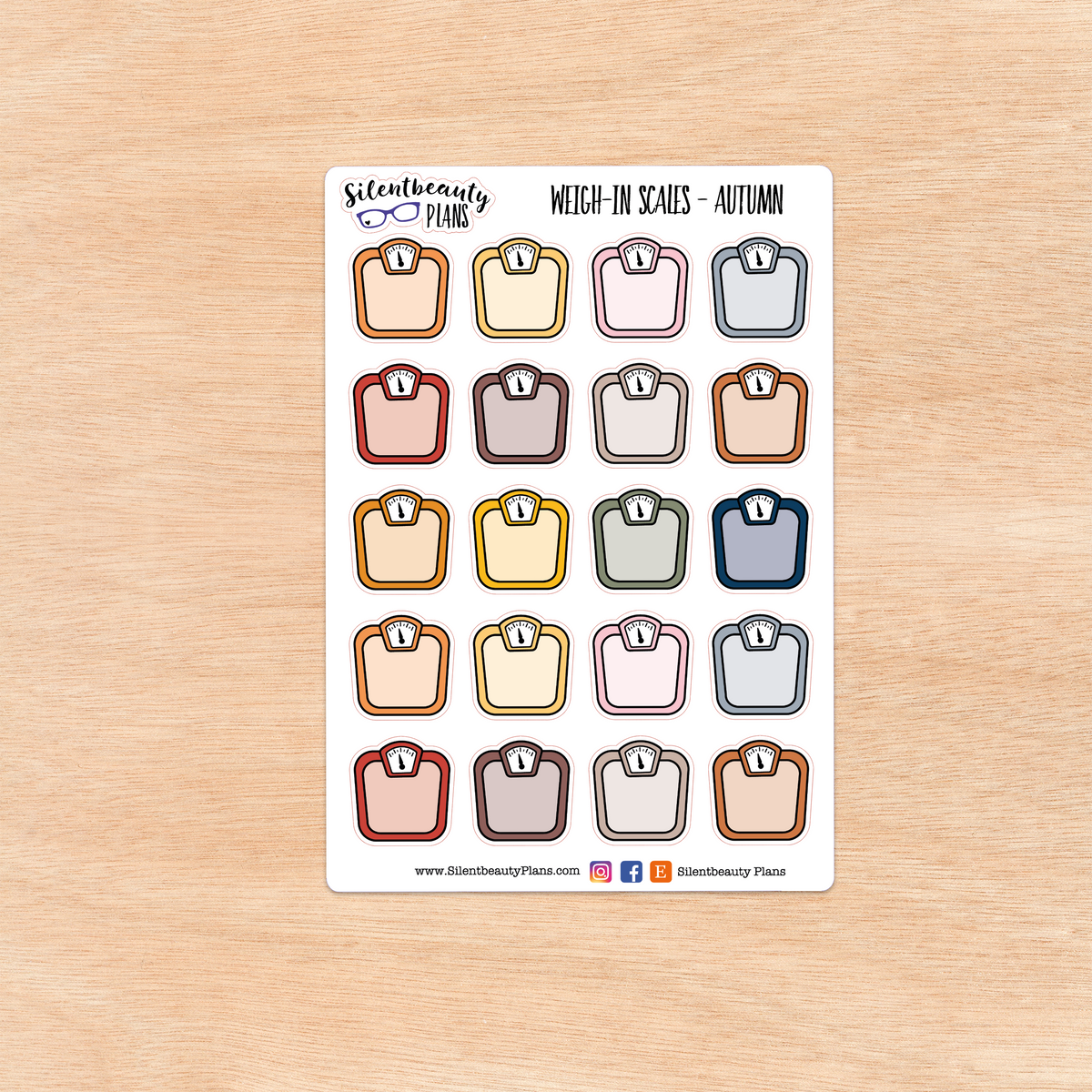 Scale Icon Stickers | 2 Sizes | 4 Colour Options