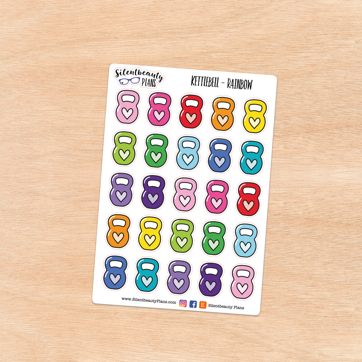 Kettlebell Icon Stickers | 2 Sizes | 4 Colour Options