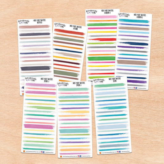 Wide Paint Swatches | 7 Colour Options